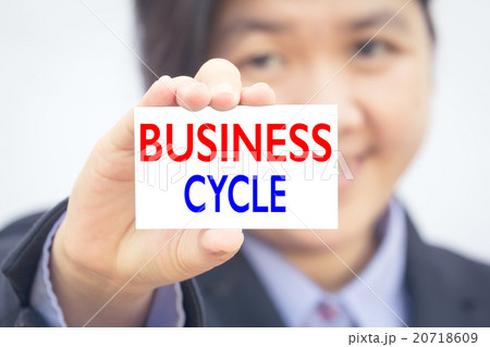 Businesswoman holding card with business message. Businesswoman holding card with business message. 20718609