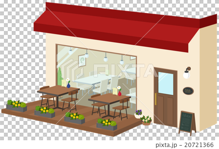 カフェ外観（赤） 20721366