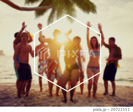 Hexagon Frame Holiday Summer Vacation Copy Space Concept 20722551