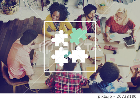Jigsaw Puzzle Partnership Teamwork Team Concept Jigsaw Puzzle Partnership Teamwork Team Concept 20723180