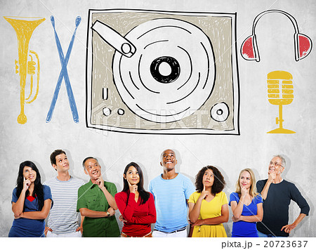 Music Multi Media Turntable Entertainment Concept 20723637