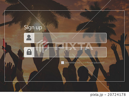 Sign Up Registration Password Privacy Security Concept 20724178