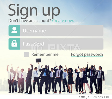 Sign Up Usename Password Log In Protection Concept Sign Up Usename Password Log In Protection Concept 20725146