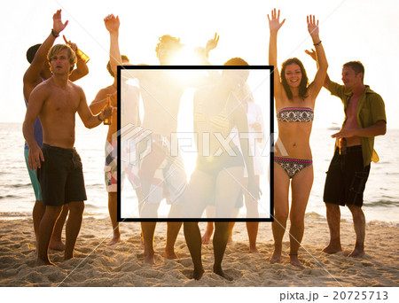 Summer Togetherness Friendship Square Copy Space Concept 20725713