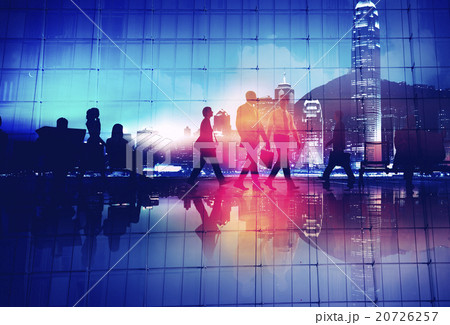 Business People Commuter Walking Rush Hour Concept 20726257