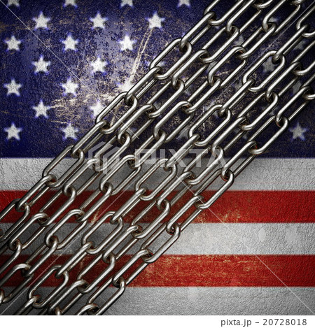 silver background painted to US flag 20728018