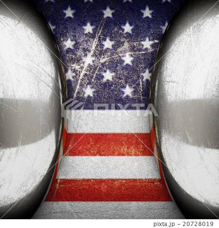 silver background painted to US flag 20728019