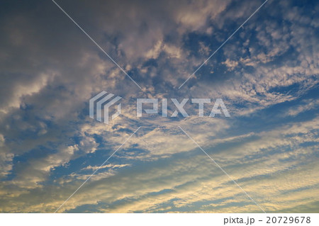 青空とうろこ雲の夕景 青空とうろこ雲の夕景 20729678
