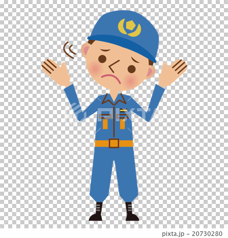 A firefighter with a troubled look 20730280