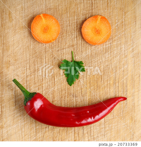 Vegetables on chopping board Vegetables on chopping board 20733369