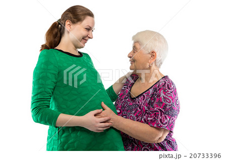 Happy grandmother and granddaughter Happy grandmother and granddaughter 20733396