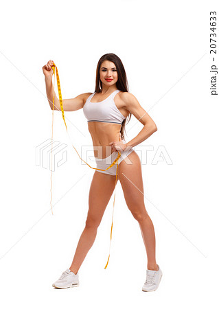 Sporty woman on white background 20734633