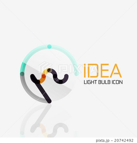 Logo, vector light bulb abstract linear geometric Logo, vector light bulb abstract linear geometric 20742492