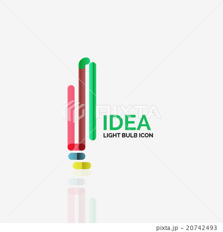 Logo, vector light bulb abstract linear geometric 20742493