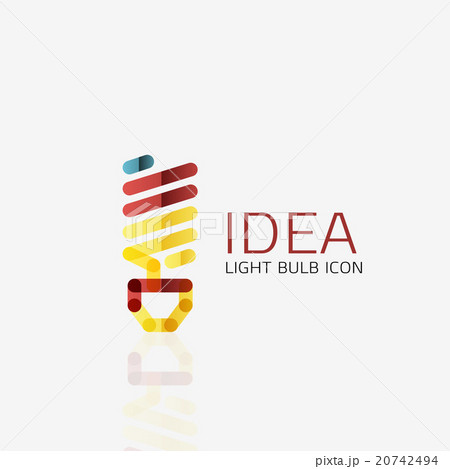 Logo, vector light bulb abstract linear geometric Logo, vector light bulb abstract linear geometric 20742494