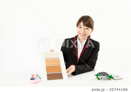 インテリアコーディネートをする女性 20744166
