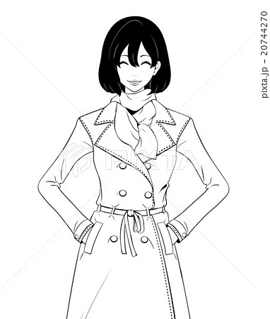 女性 / トレンチコート / 笑顔 20744270