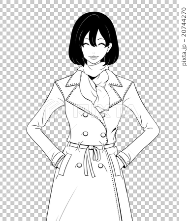 女性 / トレンチコート / 笑顔 20744270