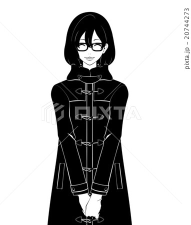 女性 / ダッフルコートと眼鏡 / 笑顔 20744273