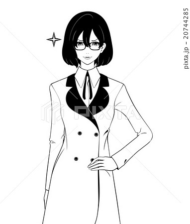 女性 / コートと眼鏡 / 自信 20744285