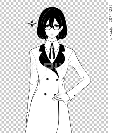 女性 / コートと眼鏡 / 自信 20744285