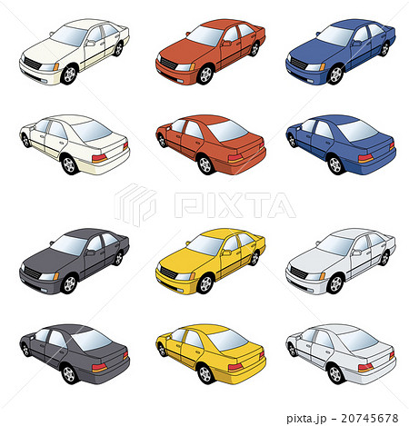 乗用車のイラスト［セダン］ 20745678