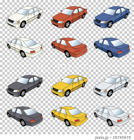 乗用車のイラスト［セダン］ 20745678