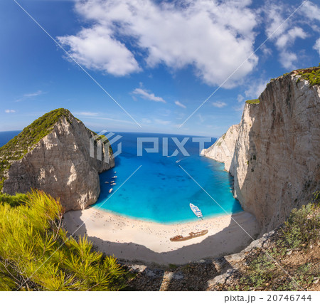 Navagio beach with shipwreck on Zakynthos,Greece Navagio beach with shipwreck on Zakynthos,Greece 20746744