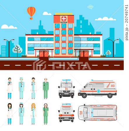 Street with hospital 20749741