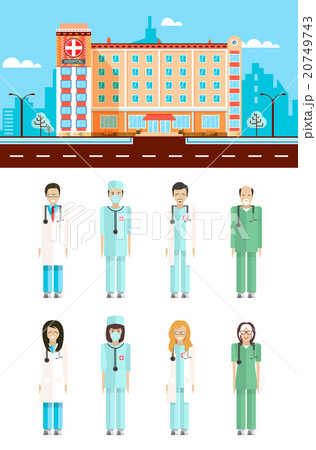 Polyclinic with doctors 20749743