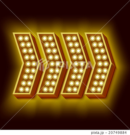 Volume retro arrow with lights 20749884