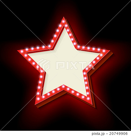Vintage red arrow with glowing lights 20749906