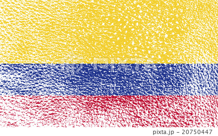 Flag of Colombia with old texture. Vector 20750447