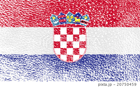 Flag of Croatia with old texture. Vector 20750459