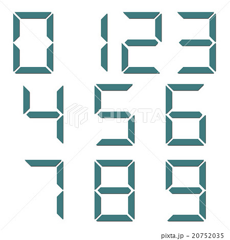 A set of numbers, vector illustration. 20752035