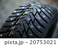 New studded tire on  background 20753021