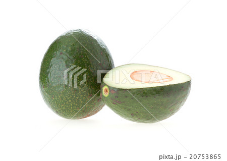 avocado green fruit isolated white background 20753865