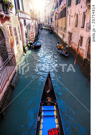 Gondola on Canal in Venice, Italy 20754814