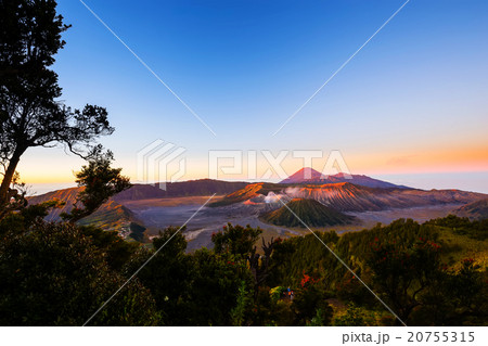 Sunrise at Mount Bromo volcano. Sunrise at Mount Bromo volcano. 20755315