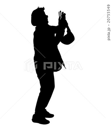 Photographer silhouette on the white background 20755549