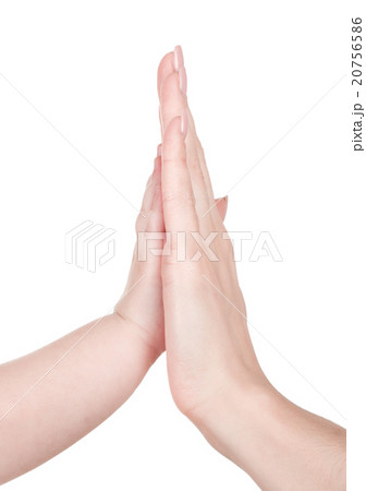 hand to a child isolated on white background 20756586