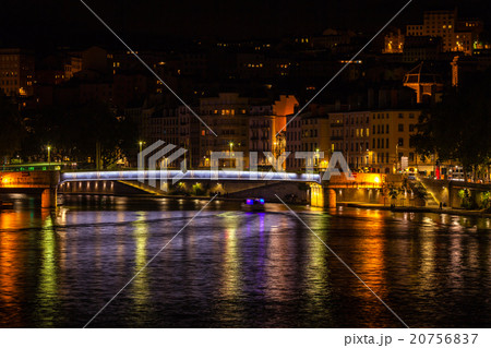 Cityscape of Lyon, France at night Cityscape of Lyon, France at night 20756837