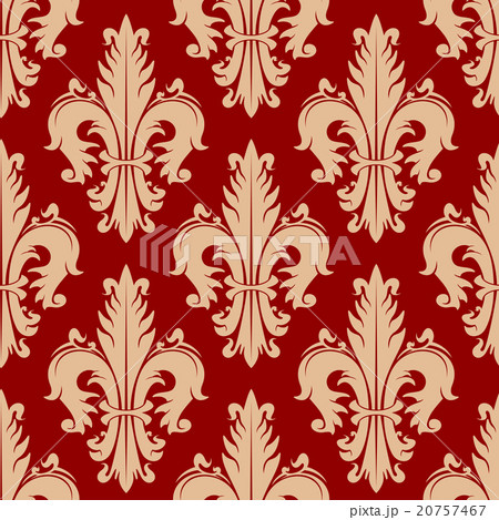Victorian seamless fleur-de-lis red pattern 20757467