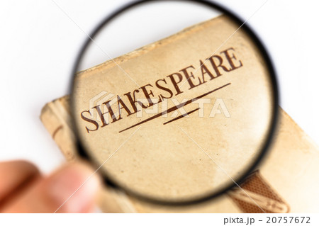 An old book by Shakespeare on white background 20757672