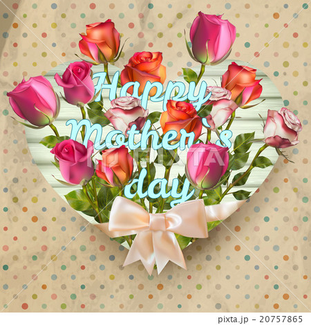 Mothers day card with roses. EPS 10 20757865