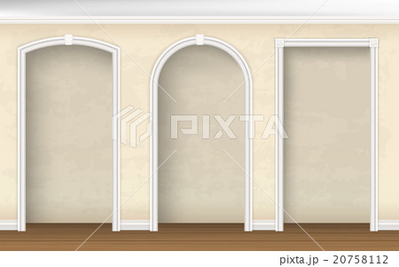 arches of different shapes in the wall 20758112
