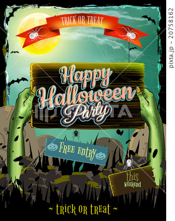 Invitation to zombie party. EPS 10 20758162