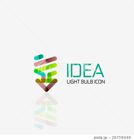 Logo, vector light bulb abstract linear geometric Logo, vector light bulb abstract linear geometric 20759349