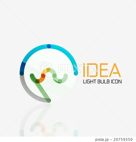 Logo, vector light bulb abstract linear geometric 20759350
