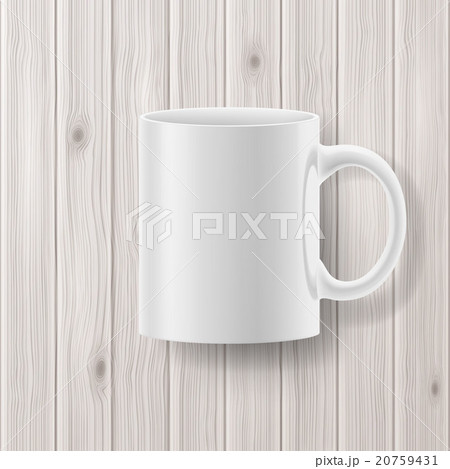 Cup on wooden backdrop 20759431